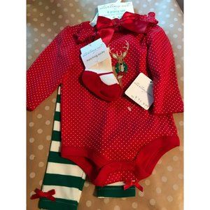Infant/Baby Starting Out 6 Mo. XMAS Outfit 4pc
